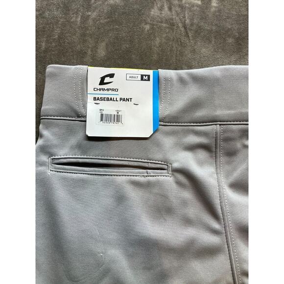 NWT ChampPro Baseball/Softball Pants - Men’s Medium Loose Fit Grey Knickers 32-3 - Picture 4 of 5